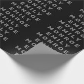 Gewoon zwart-wit, modern minimalistisch cadeaupapier (Hoek)