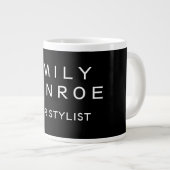 Gewoon zwart-wit, modern minimalistisch grote koffiekop (Voorkant rechts)