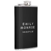 Gewoon zwart-wit, modern minimalistisch heupfles (Rechts)