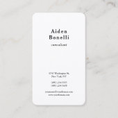 Gewoon zwart wit, modern, minimalistisch professio visitekaartje (Voorkant)