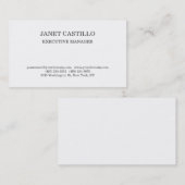 Gewoon zwart wit, modern, persoonlijk visitekaartje (Voorkant / Achterkant)