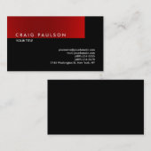 Gewoon Zwart Wit Rood Professioneel Visitekaartje (Voorkant / Achterkant)