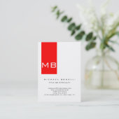 Gewoon zwart wit rood Visitekaartje (Staand voorkant)