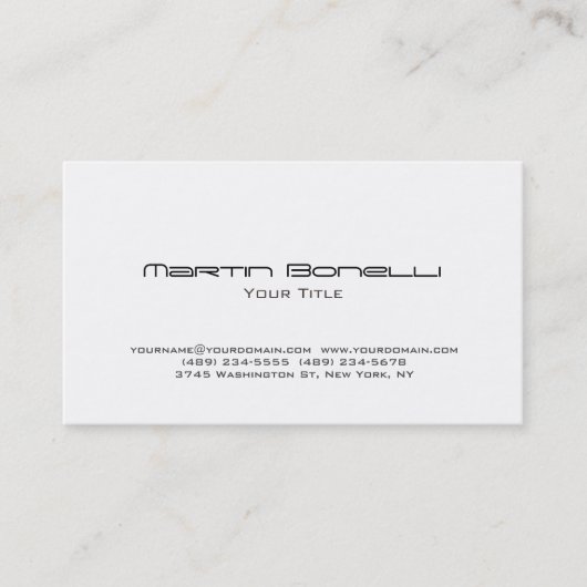 Gewoon zwart-wit Trendy Visitekaartje (Voorkant)