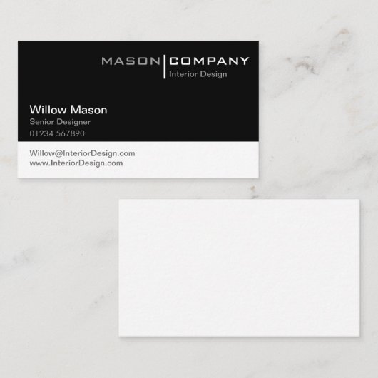 Gewoon zwart-wit Visitekaartje (Voorkant / Achterkant)