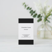 Gewoon zwart wit, zwart wit, klein visitekaartje (Staand voorkant)