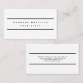 Gewoon zwart-witminimalistisch Professional Visitekaartje (Voorkant / Achterkant)