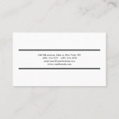 Gewoon zwart-witminimalistisch Professional Visitekaartje (Achterkant)