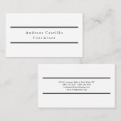 Gewoon zwart-witminimalistisch Professional Visitekaartje (Voorkant / Achterkant)