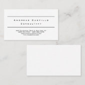 Gewoon zwart-witminimalistisch Professional Visitekaartje (Voorkant / Achterkant)