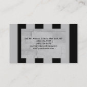 Gewoon zwarte grijze Striped Wall Professional Visitekaartje (Achterkant)