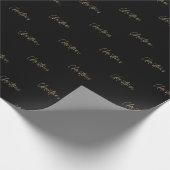 Gewoon zwarte kerst Schattige Cadeaupapier (Hoek)
