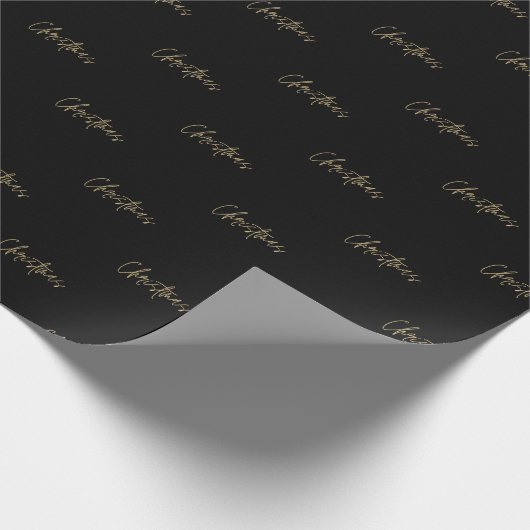 Gewoon zwarte kerst Schattige Cadeaupapier (Hoek)