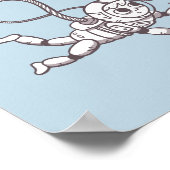 Gewoon zwevend in de ruimte woordspeling Doodle Po Poster (Hoek)