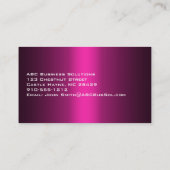 Gewoon zwoegen van roze professionele Visitekaartj Visitekaartje (Achterkant)