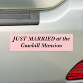 GEWOOND BIJ de Gambill Mansion Bumpersticker (Op auto)