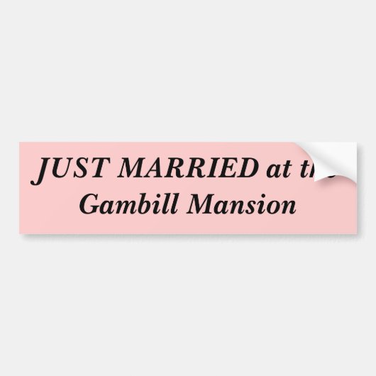 GEWOOND BIJ de Gambill Mansion Bumpersticker (Voorkant)