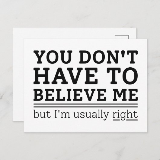 Gewoonlijk juist briefkaart (Voorkant / Achterkant)