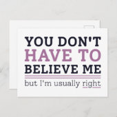 Gewoonlijk juist briefkaart (Voorkant / Achterkant)