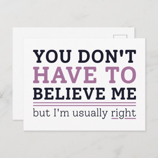 Gewoonlijk juist briefkaart (Voorkant / Achterkant)