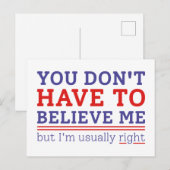 Gewoonlijk juist briefkaart (Voorkant / Achterkant)