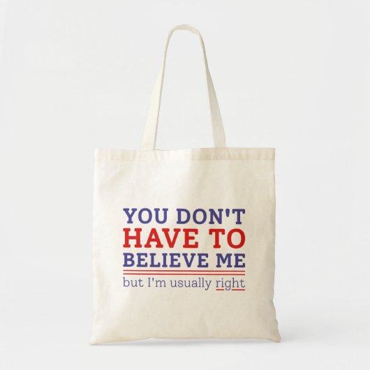 Gewoonlijk juist tote bag (Voorkant)