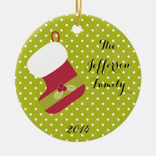 Gewoonlijk kerstcadeau keramisch ornament (Voorkant)