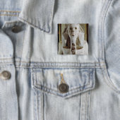 Gewoonlijk standbeeld van koning Djoser Vierkante Button 5,1 Cm (In situ)
