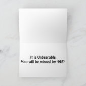 " GEWOONLIJK " VERLATEN / IK ZAL JE MISSCHIEN KAART (Binnen)