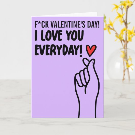 GEWOONTE Ik hou van je KPOP Vinger Hart Romantisch Kaart (Gele Bloem)