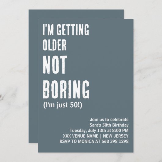 GEWOONTE IK WORD OUDER NIET SAAI GRAPPIGE VERJAARD KAART (Voorkant / Achterkant)