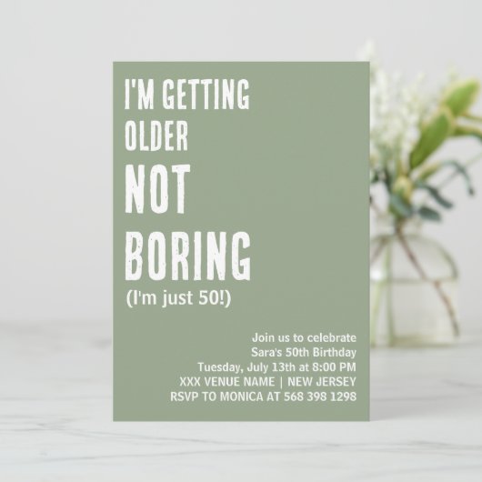 GEWOONTE IK WORD OUDER NIET SAAI GRAPPIGE VERJAARD KAART (Staand voorkant)