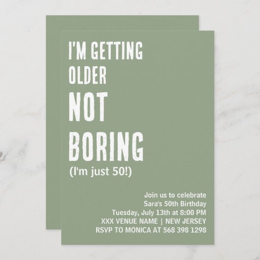 GEWOONTE IK WORD OUDER NIET SAAI GRAPPIGE VERJAARD KAART (Voorkant / Achterkant)