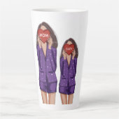 gewoonte, moeder, dochter, moederdag, cadeau, latte mok (Voorkant)