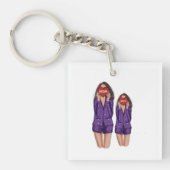 gewoonte, moeder, dochter, moederdag, cadeau, sleutelhanger (voorkant)