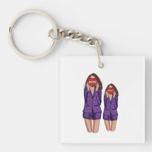 gewoonte, moeder, dochter, moederdag, cadeau, sleutelhanger (voorkant)