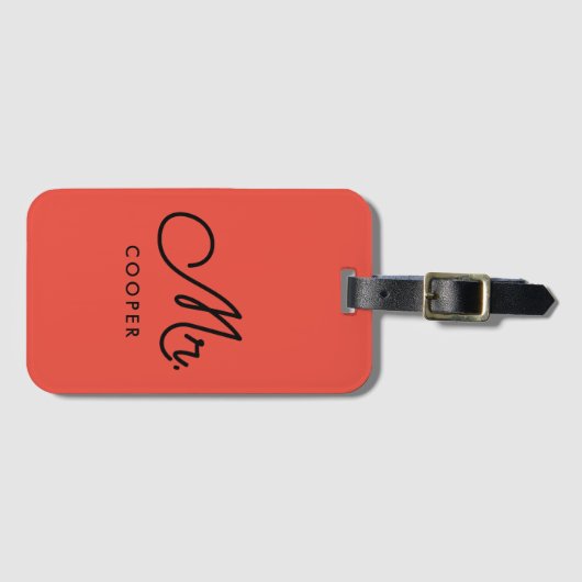  gewoonte Mr. Bagagelabel (Voorkant (horizontaal))