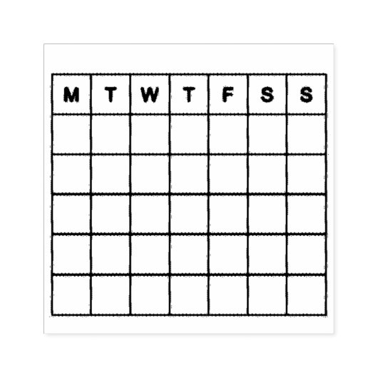 Gewoontetracker Bullet Journal Mini Kalender Stemp Rubberstempel (Afrduk)