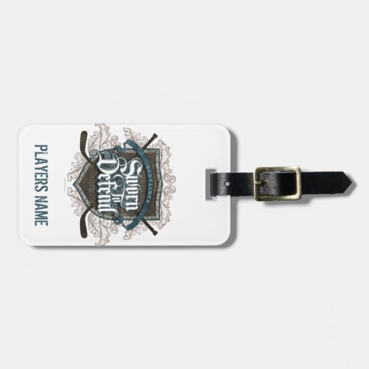 Geworn om (Hockey Defenseman) Bagagelabel te verde (Voorkant horizontaal)