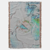 Geworpen Werpdeken Natuur Blauw Groen Deken (Voorkant Verticaal)