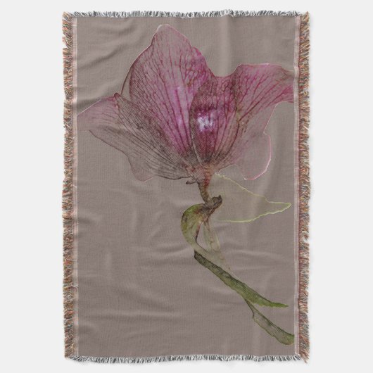 Geworpen Worpdeken Bloemontwerp Hellebore Deken (Voorkant Verticaal)