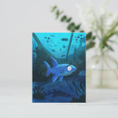 Geworstelde haai briefkaart (Staand voorkant)