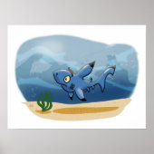 Geworstelde haai poster (Voorkant)