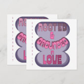 Geworteld en gegrond in liefde Christelijk Motivat Feestdagenkaart (Voorkant / Achterkant)