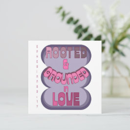 Geworteld en gegrond in liefde Christelijk Motivat Feestdagenkaart