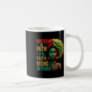 Geworteld Geloof Rijzende Afro God Afrikaanse Mela Koffiemok