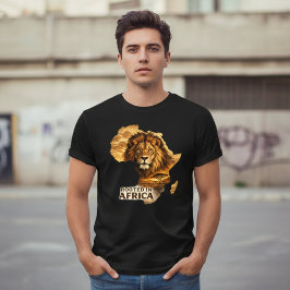 Geworteld in Afrika Leeuw Tri-Blend Shirt