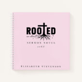 Geworteld in Christus Blush Roze Bergrede Notities Notitieboek (Voorkant)