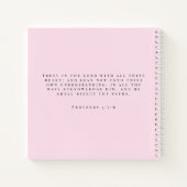 Geworteld in Christus Blush Roze Bergrede Notities Notitieboek (Achterkant)