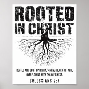 Geworteld in Christus Christelijke Bijbeltekst Col Poster